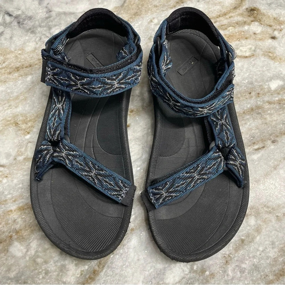 TEVA HURRICANE HIKING SPORT ADJUSTABLE STRAP BLUE/BLACK SANDAL size 4 - Picture 2 of 10